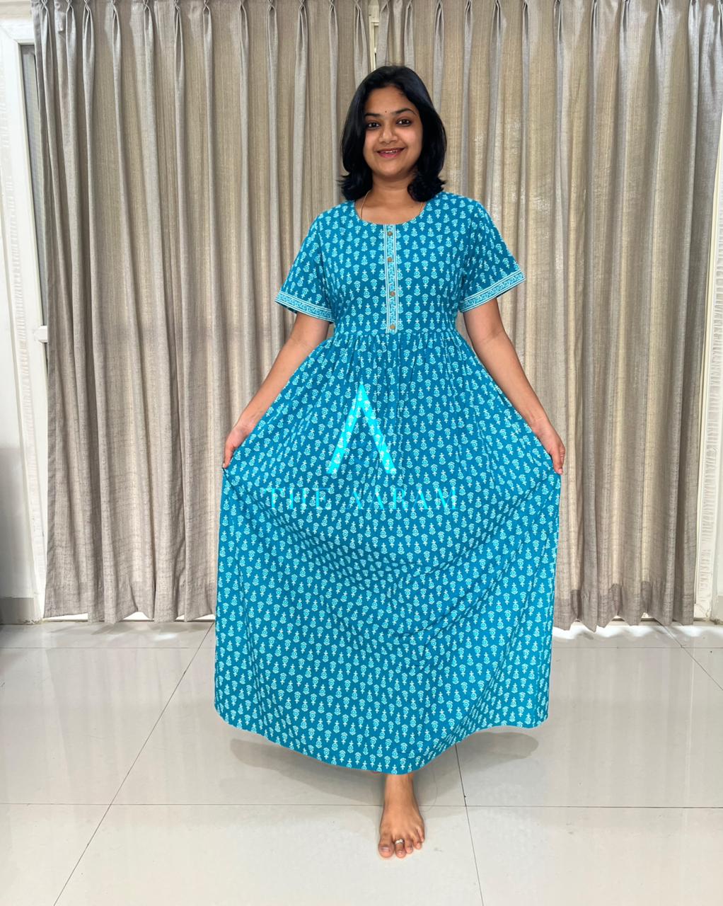 Peacock Blue Comfort Maxi