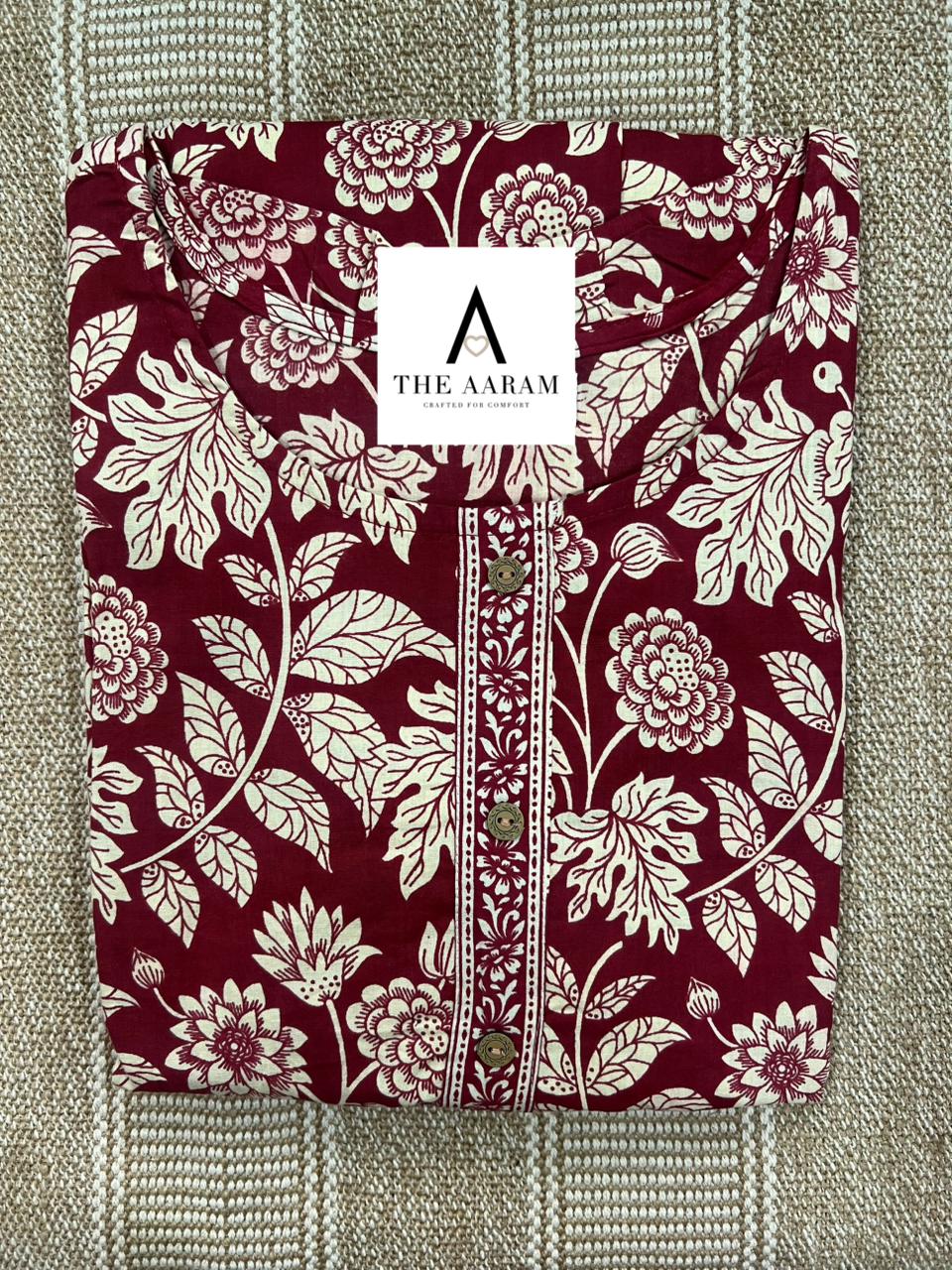 Wine Maroon Comfort Maxi
