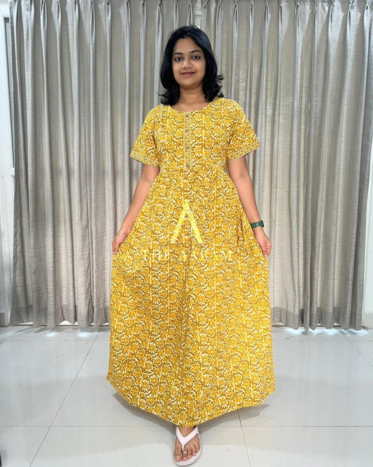 Mustard Yellow Meadow Comfort Maxi