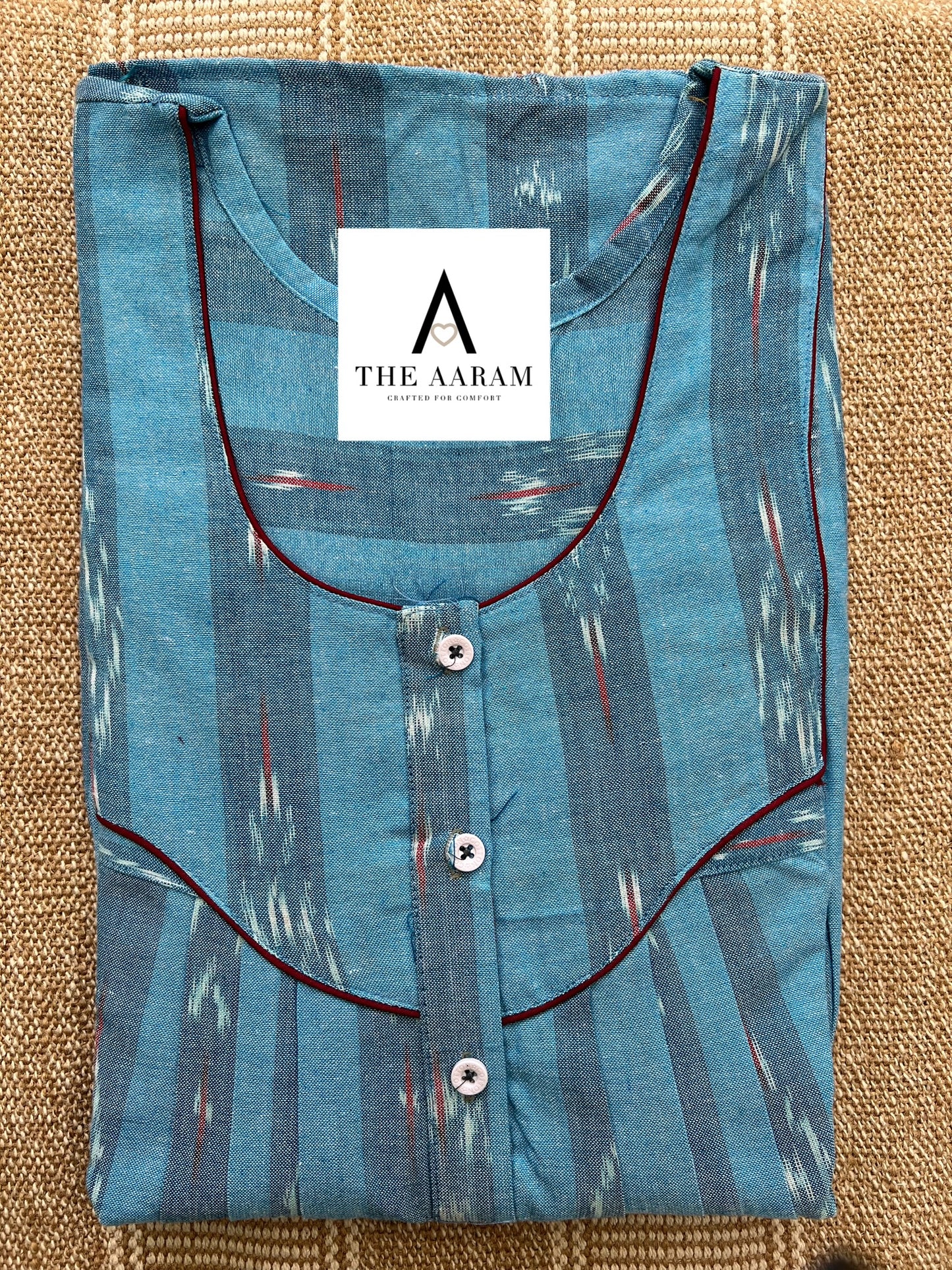 Ikkat Cotton Nighty – IC01