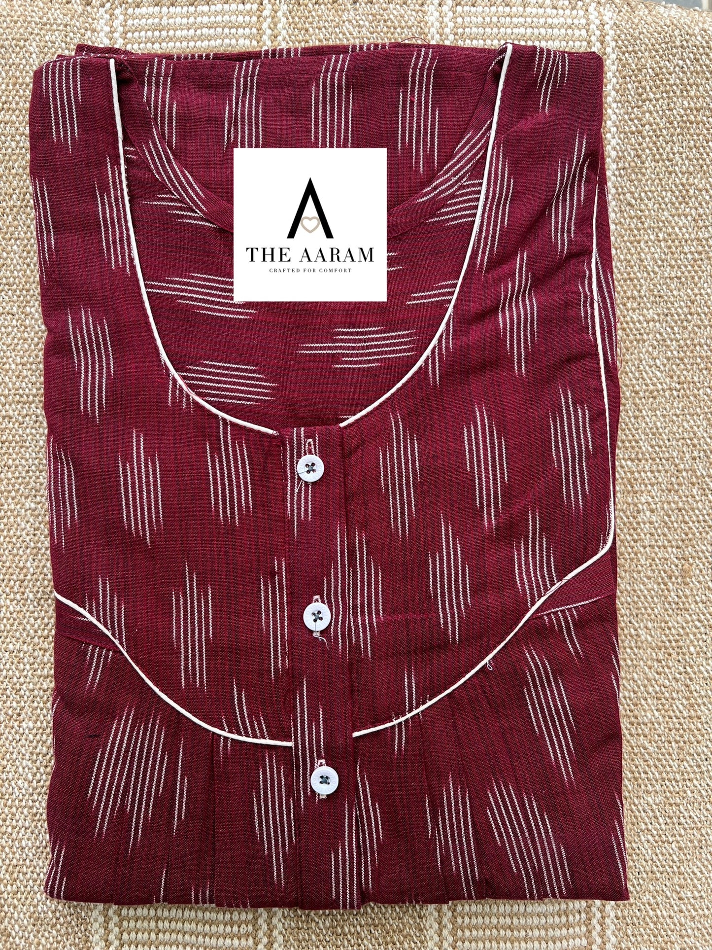 Ikkat Cotton Nighty – IC02
