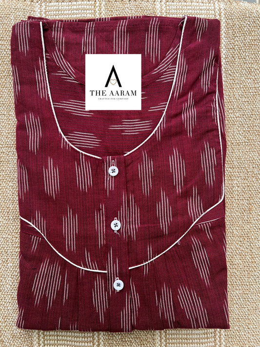 Ikkat Cotton Nighty – IC02