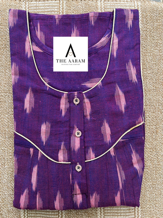 Ikkat Cotton Nighty – IC04