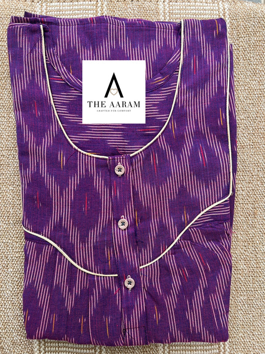 Ikkat Cotton Nighty – IC10