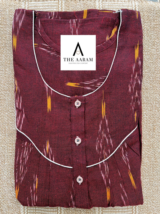 Ikkat Cotton Nighty – IC11