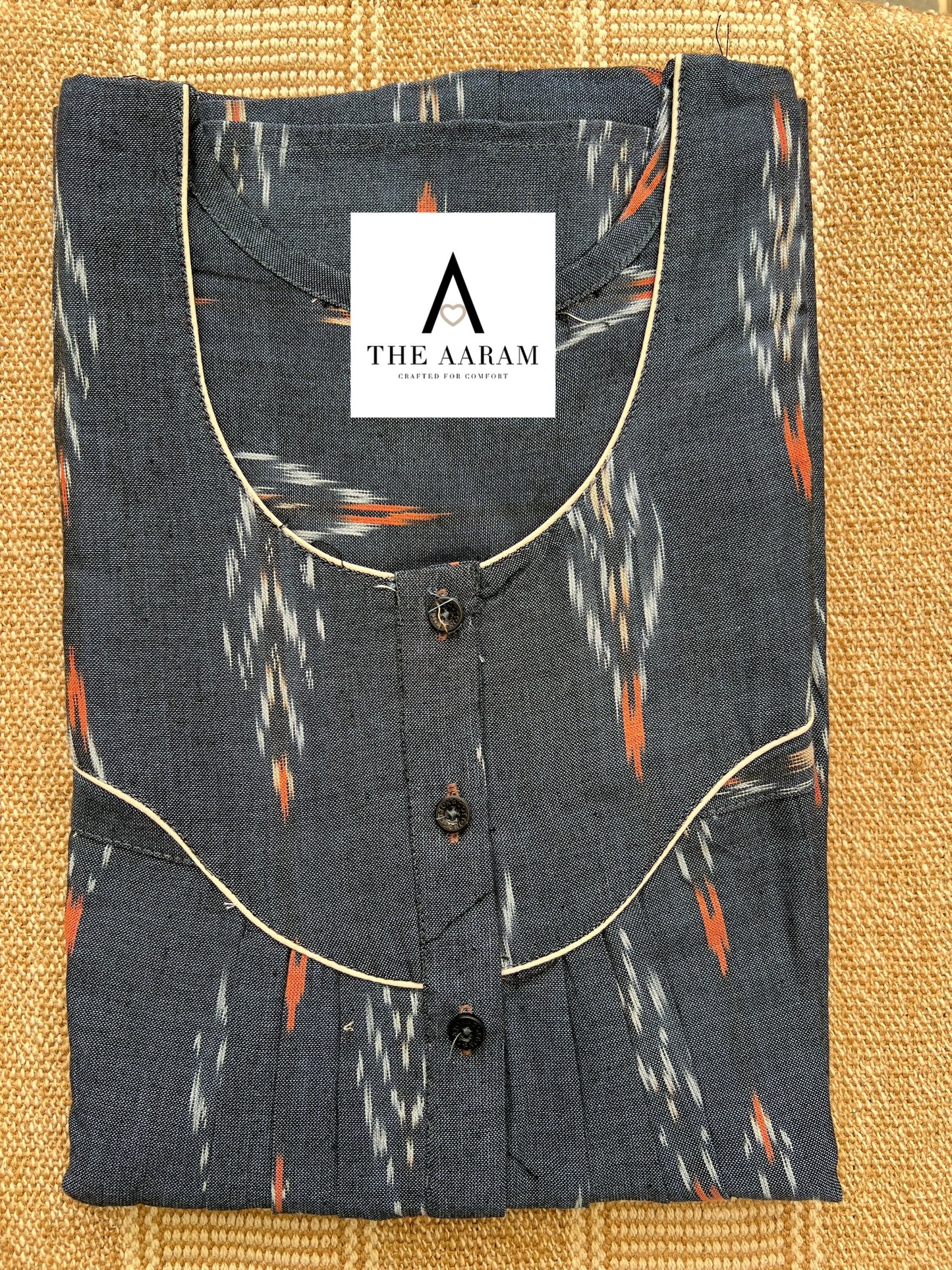 Ikkat Cotton Nighty – IC14