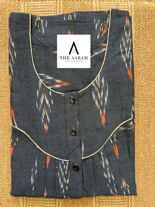 Ikkat Cotton Nighty – IC14
