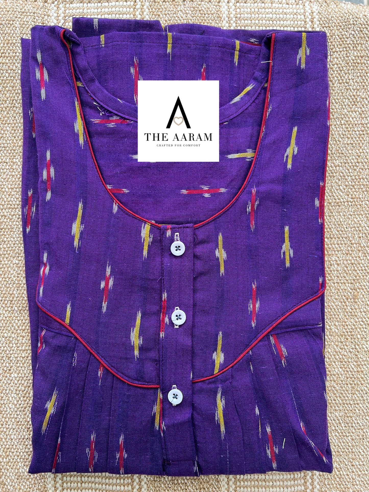 Ikkat Cotton Nighty – IC15