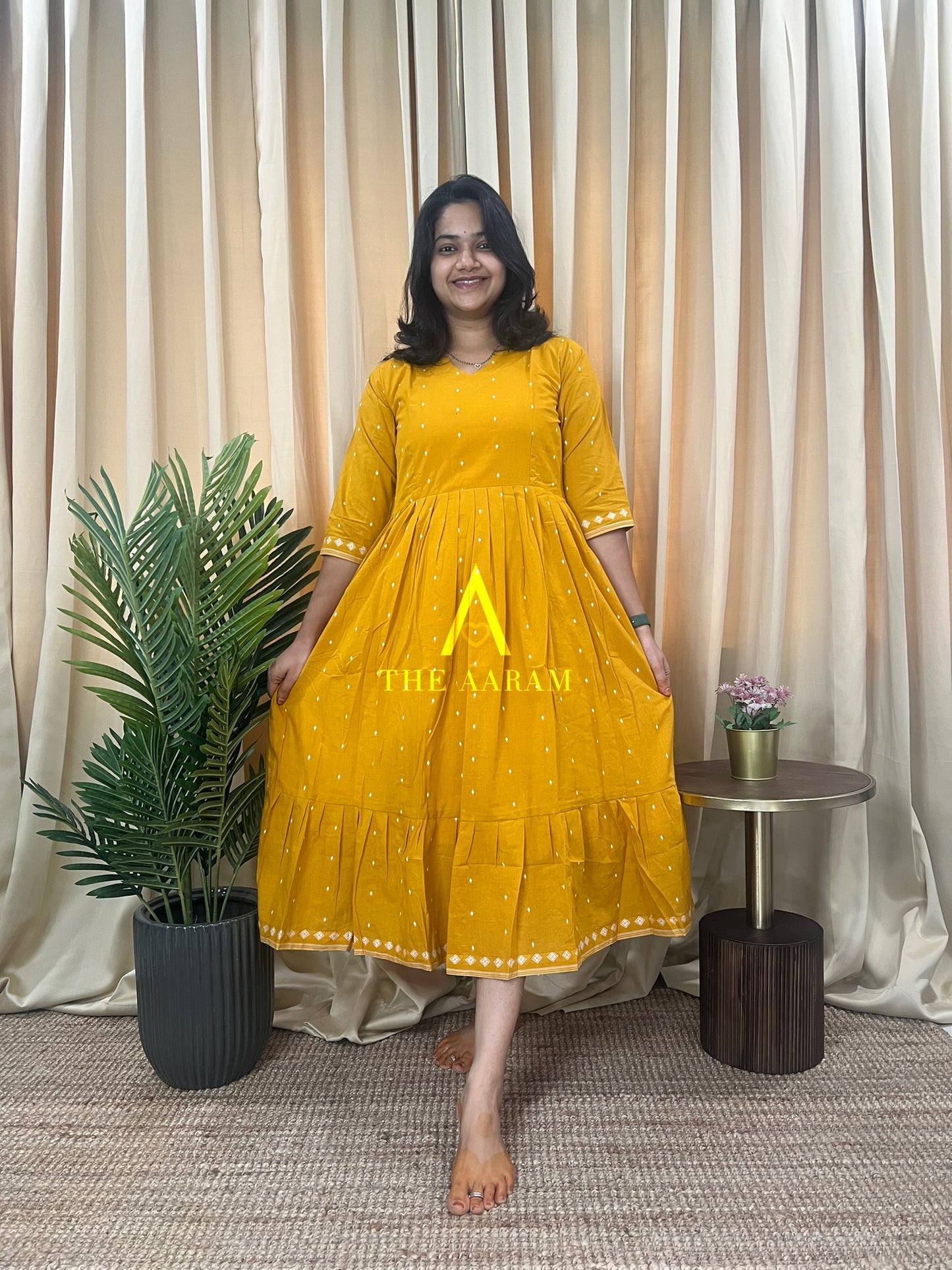 Haldi Jamdhani Frock