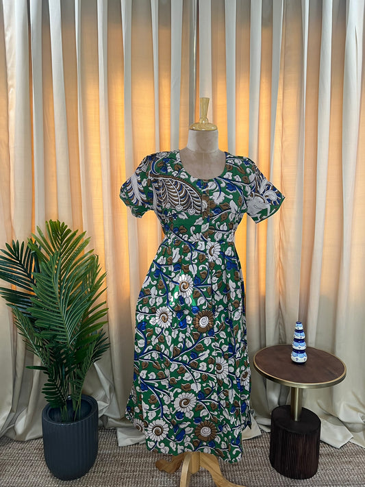 Kalamkari Cotton Comfort Frock - 01