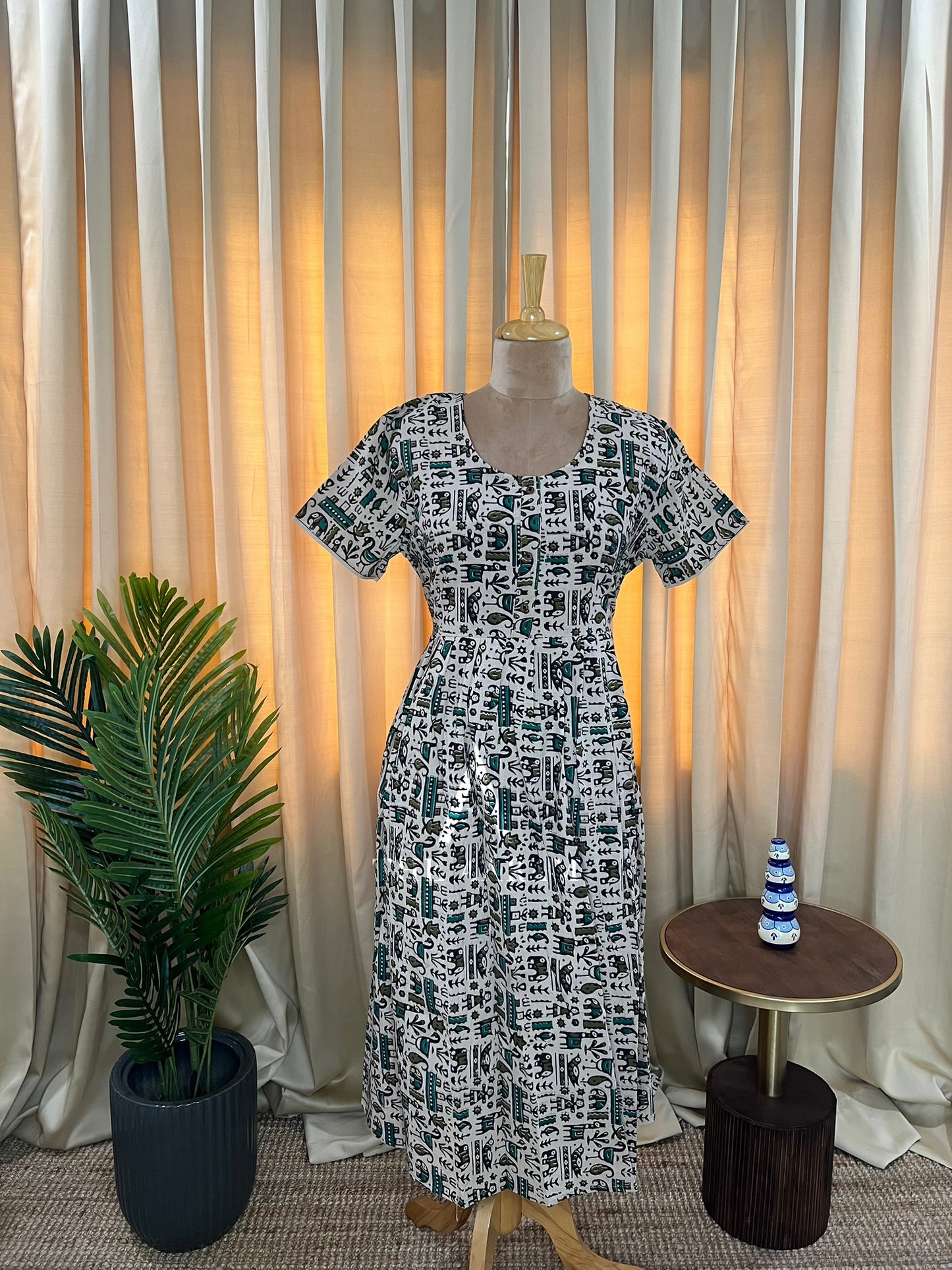 Kalamkari Cotton Comfort Frock - 02