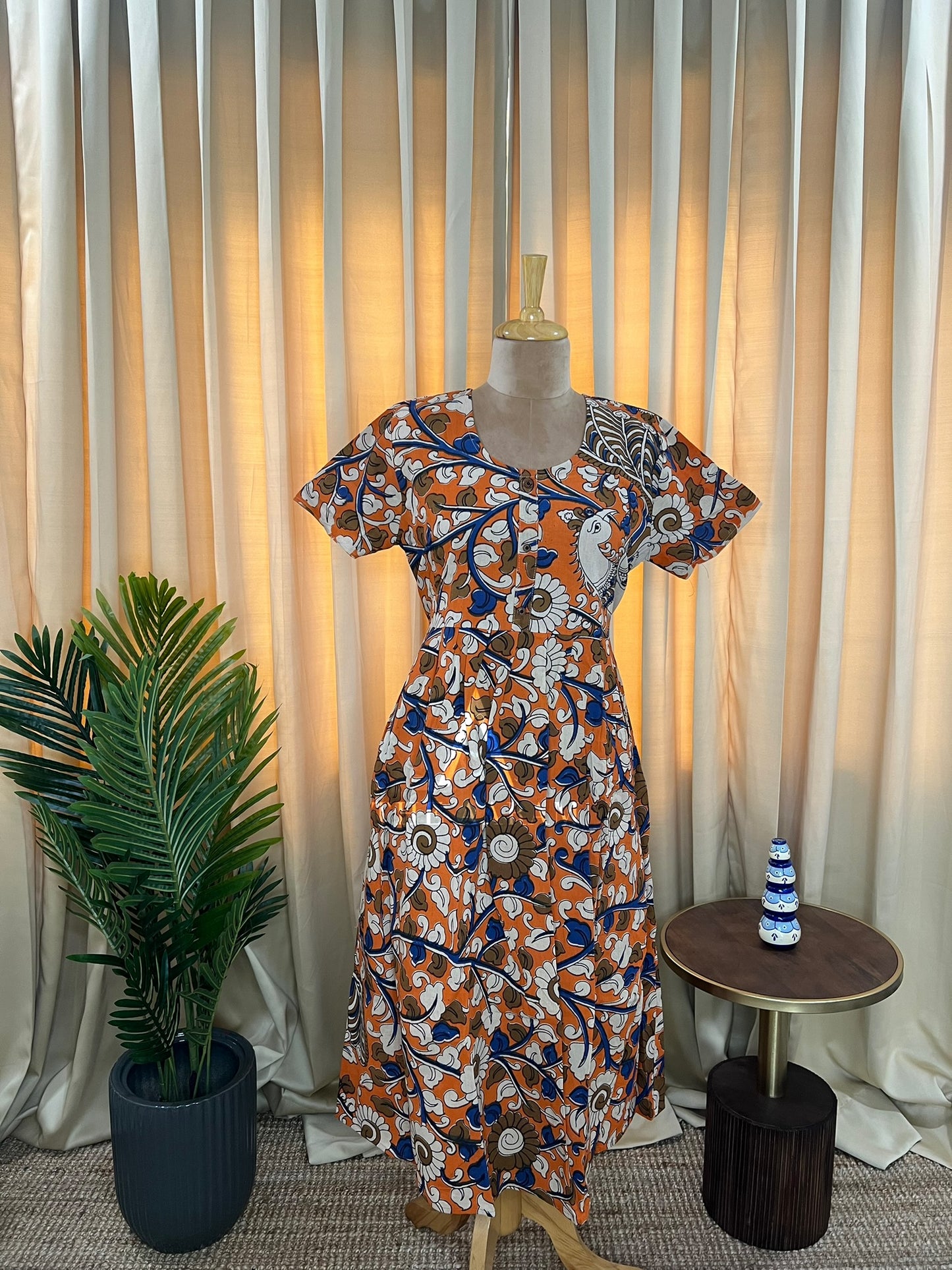 Kalamkari Cotton Comfort Frock - 03