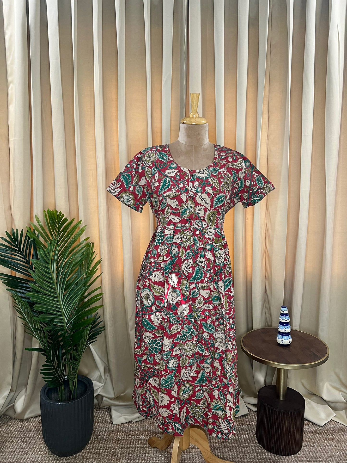 Kalamkari Cotton Comfort Frock - 06