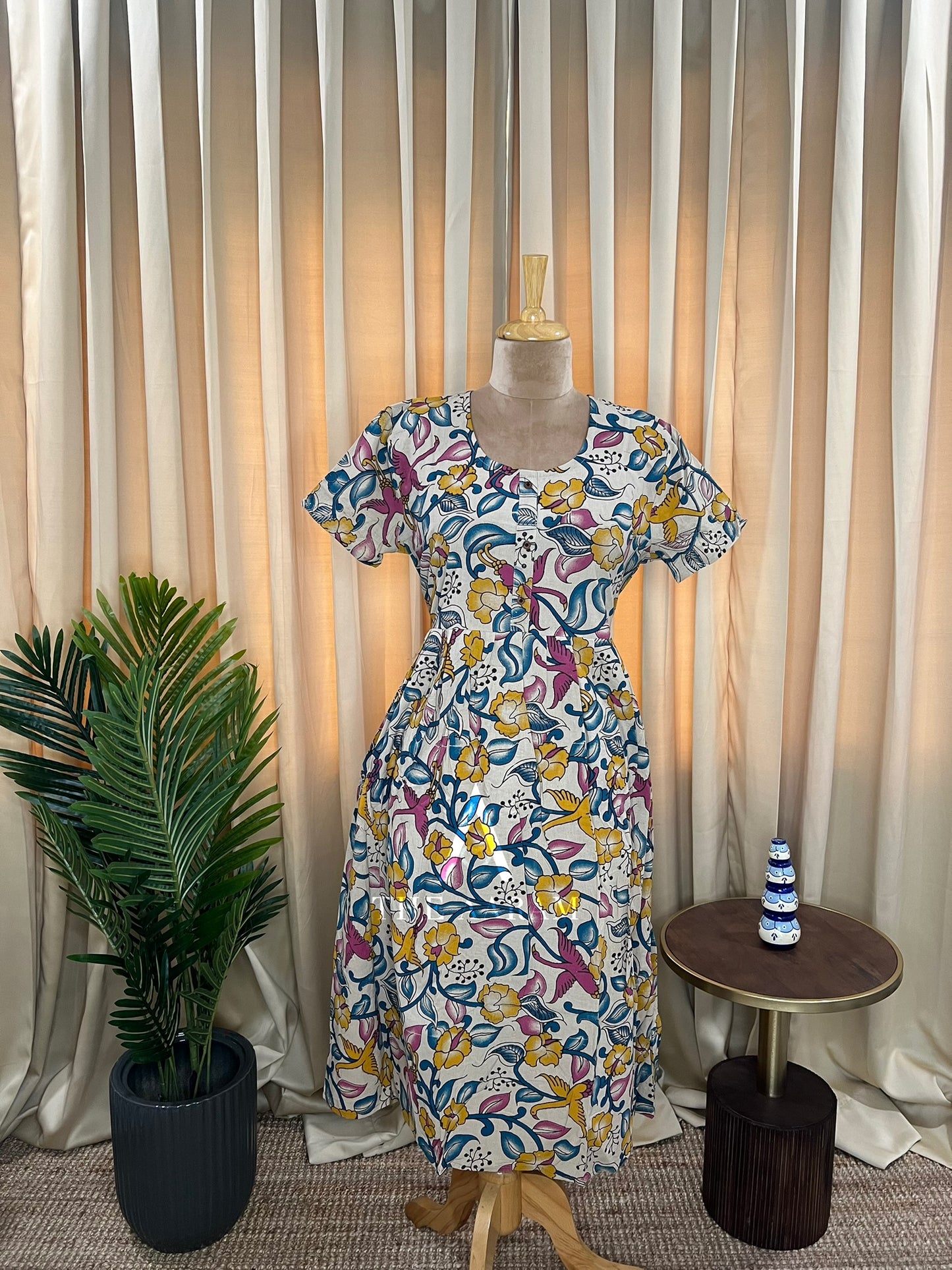 Kalamkari Cotton Comfort Frock - 07