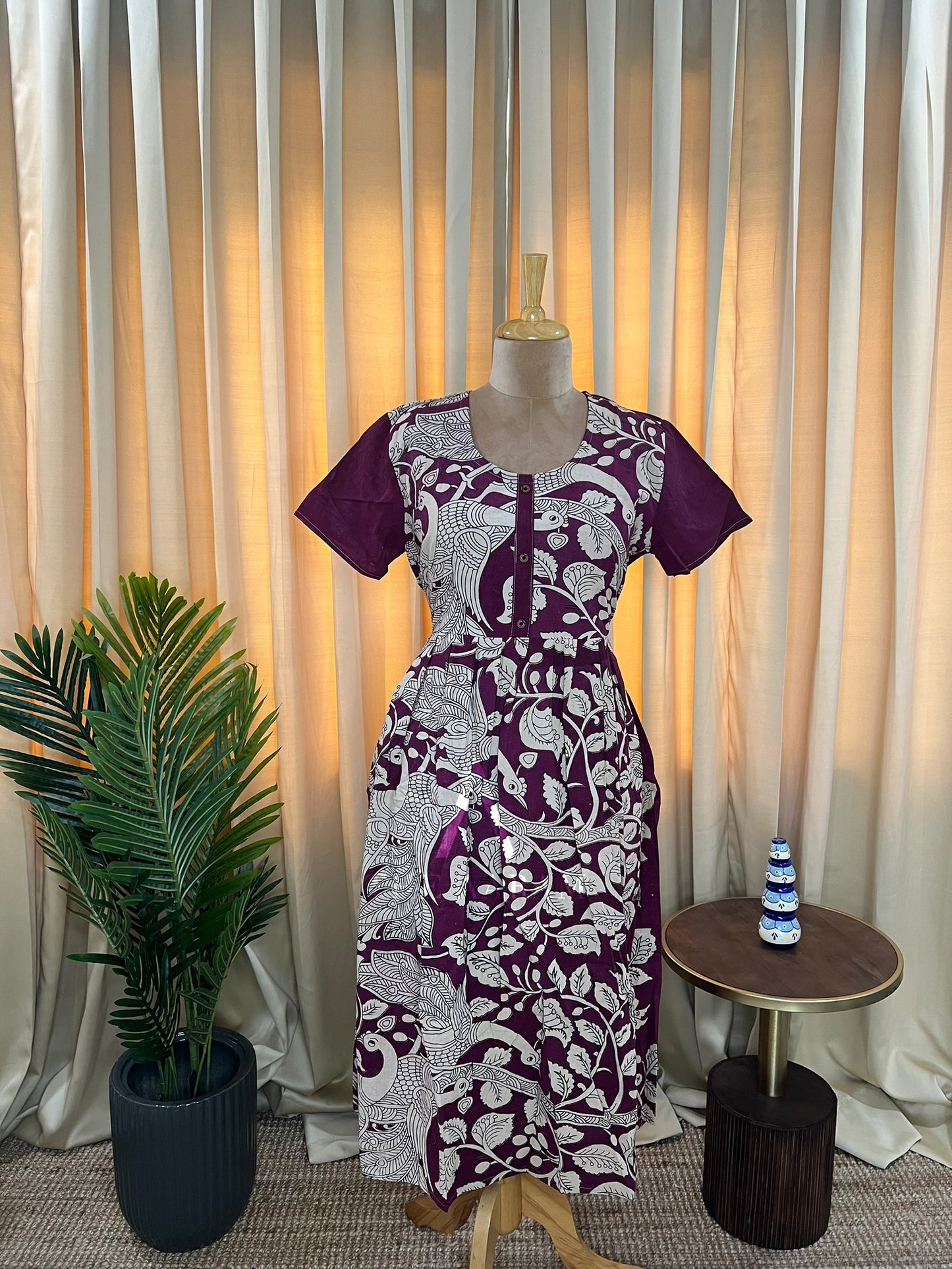 Kalamkari Cotton Comfort Frock - 09