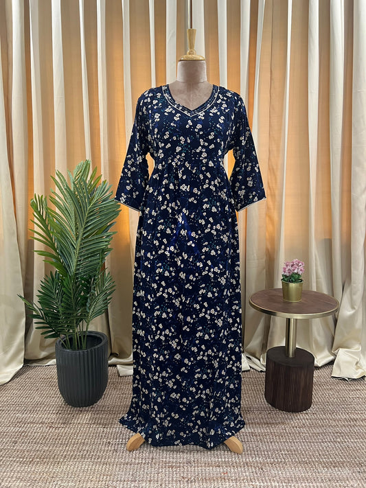 Noir Rayon Feeding Frock