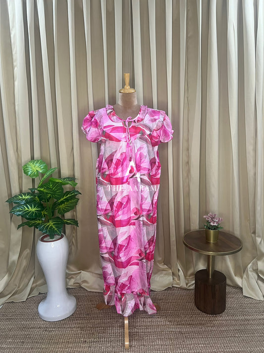 Frill Rayon Nighty-01