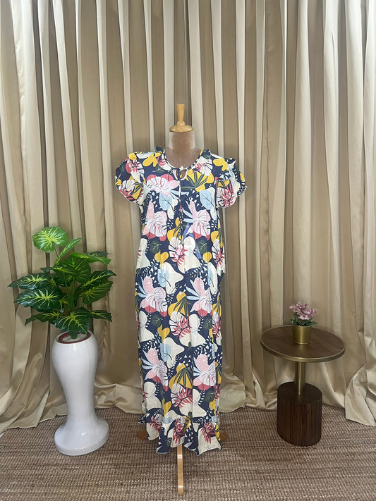 Frill Rayon Nighty-04