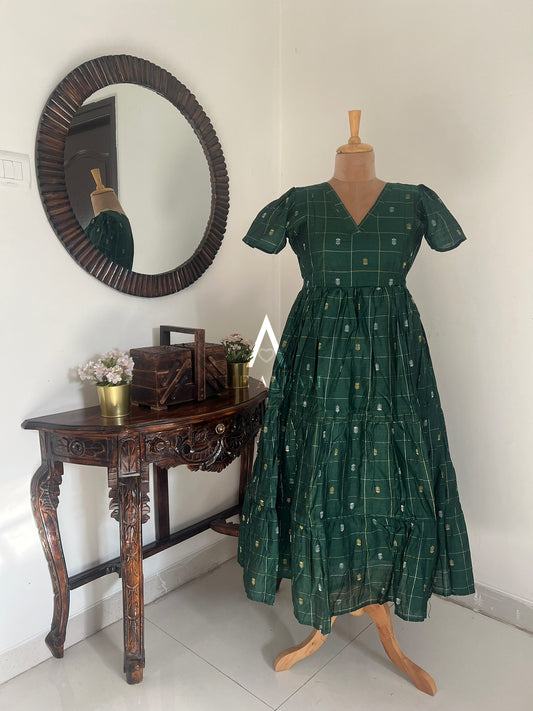 Raw Silk Feeding Frock - 02