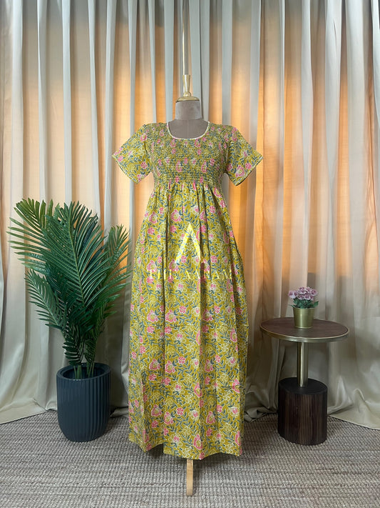 Smocking Comfort Frock - SCF69