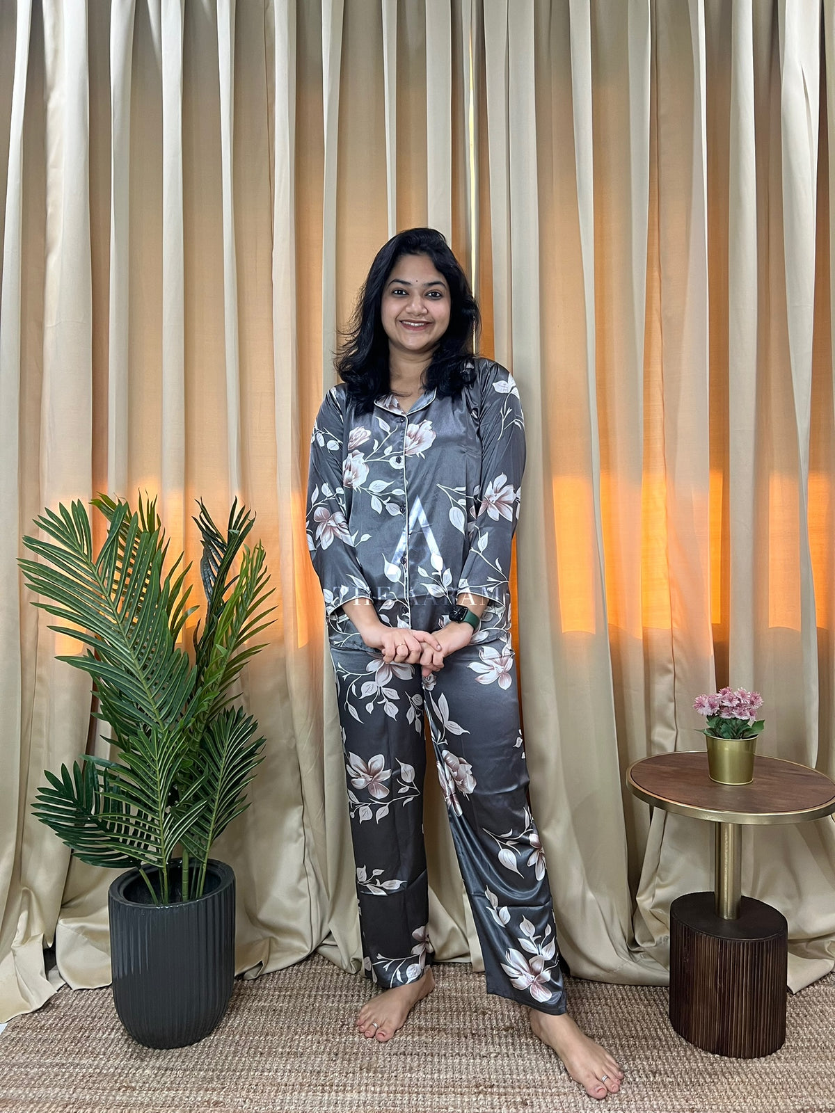 Italian Satin Lounge Set — Gia