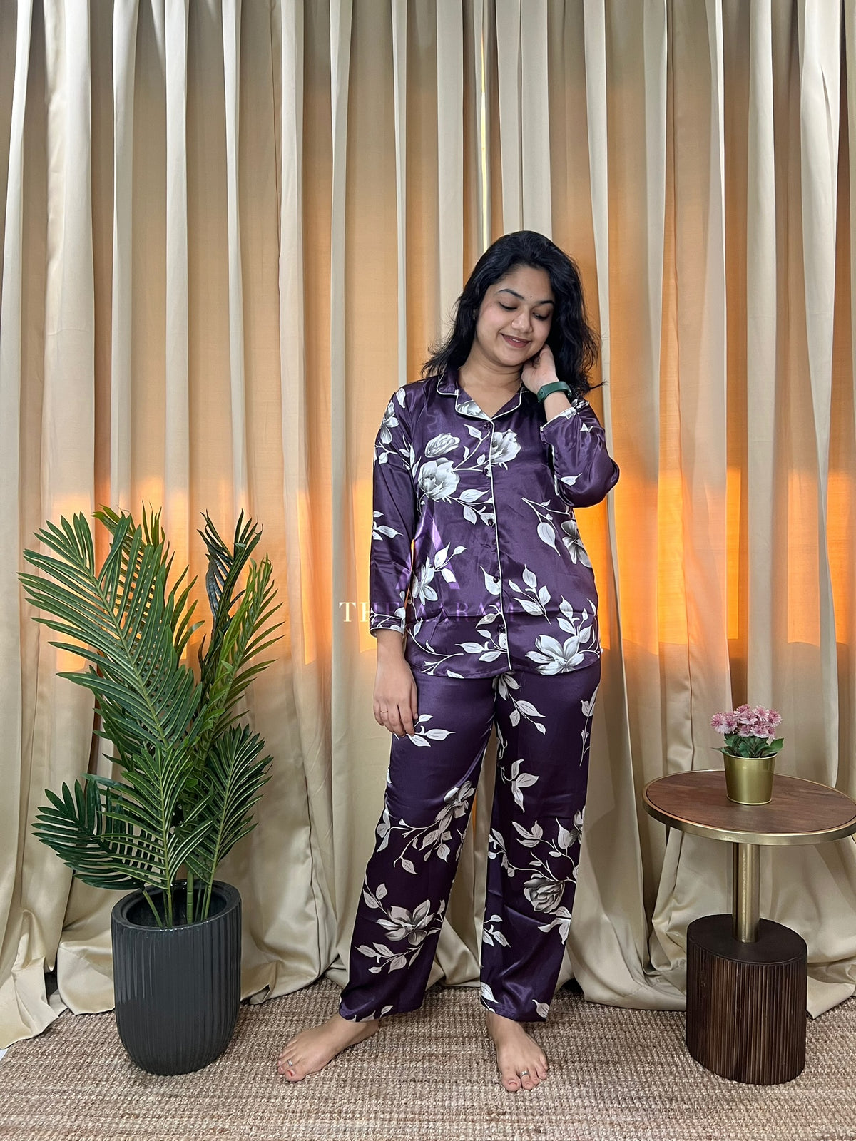 Italian Satin Lounge Set — Elena
