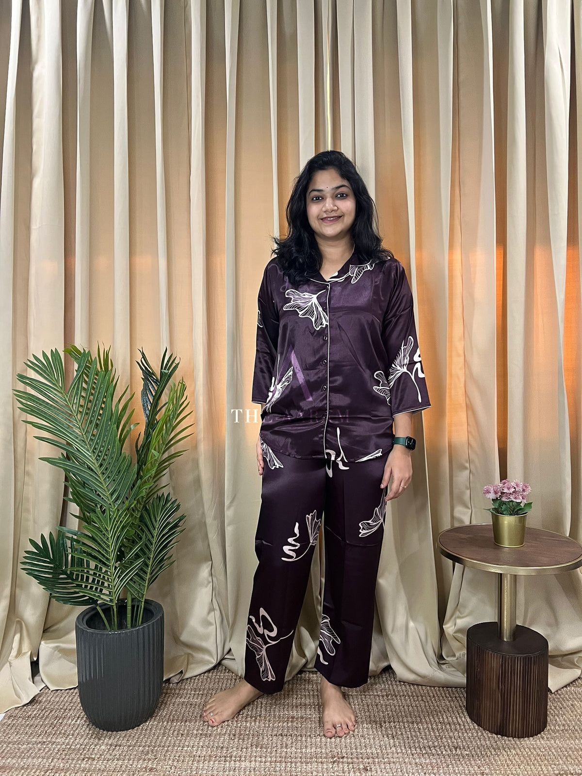 Italian Satin Lounge Set — Nina