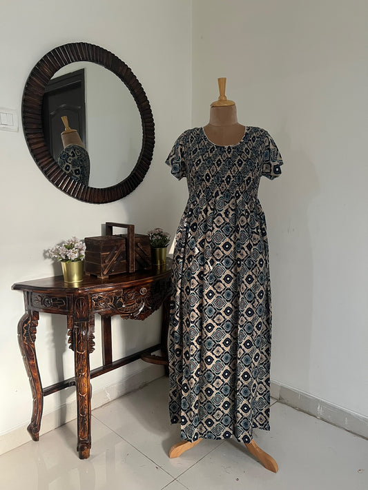 Premium Rayon Smocking Frock - 03