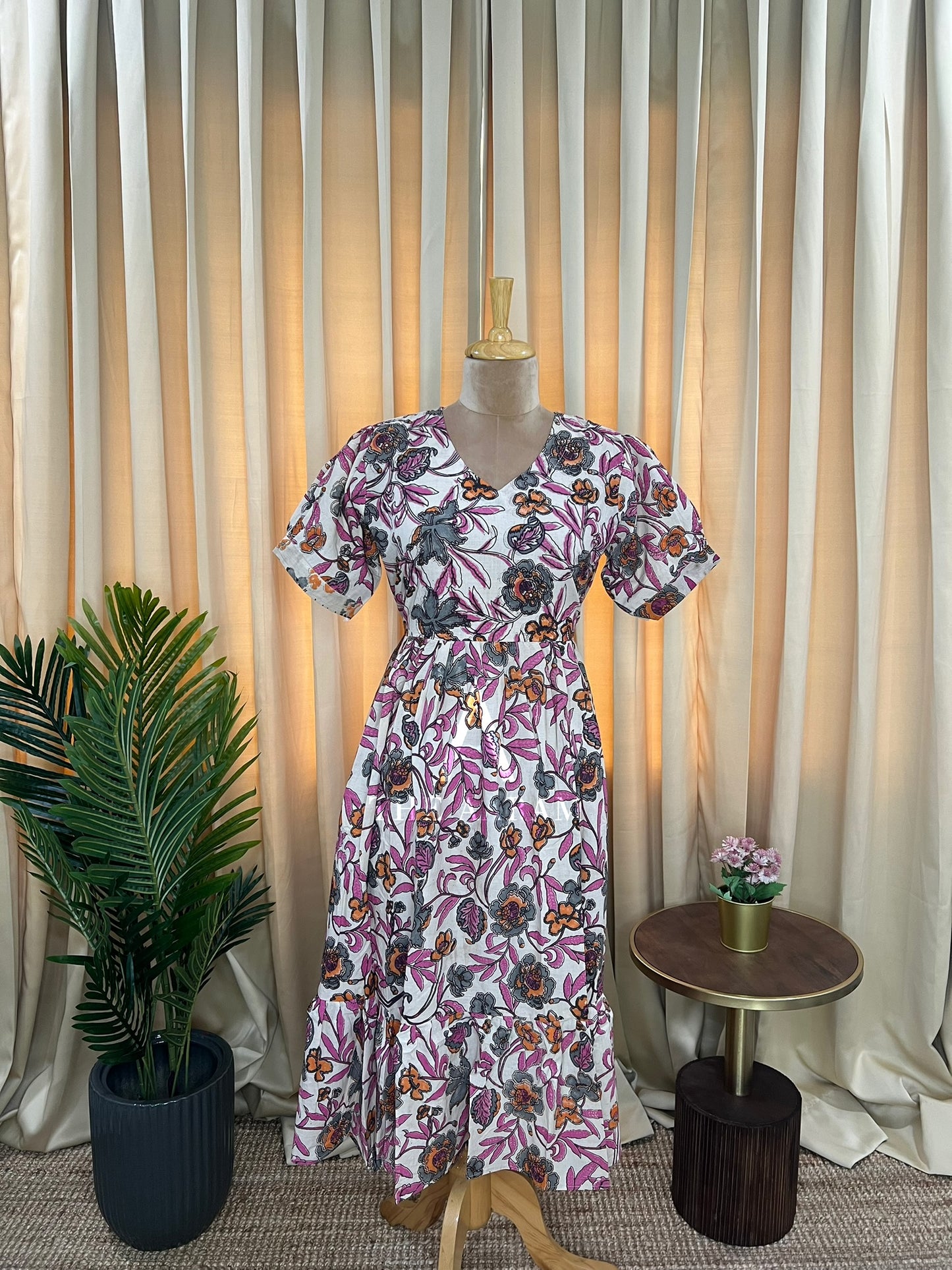 Kalamkari Cotton Frock - KCF07