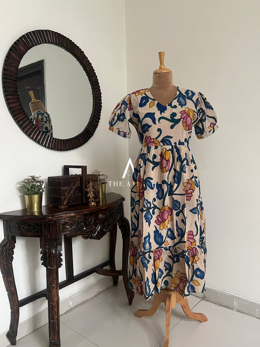 Kalamkari Frill  Frock - KF02