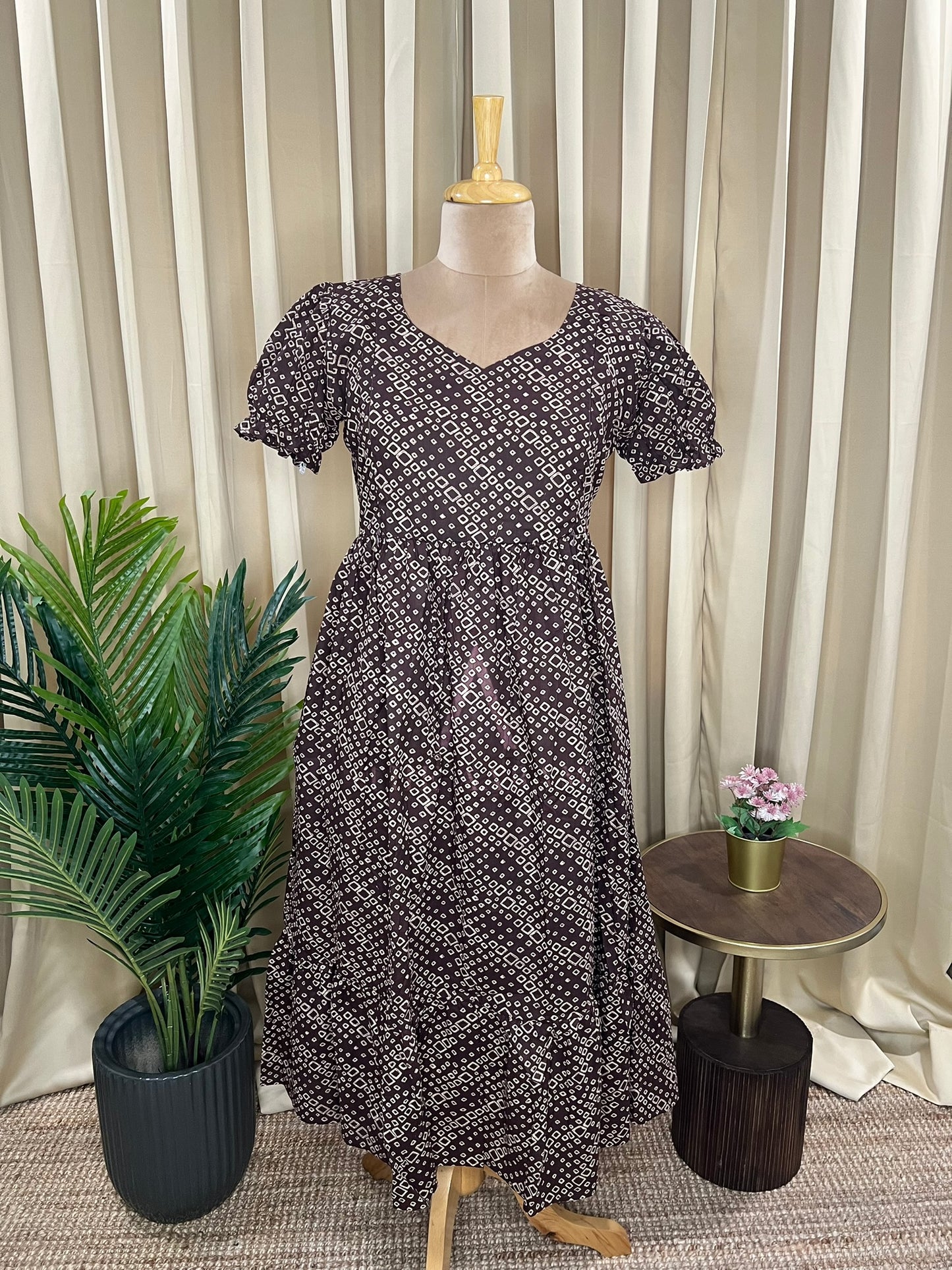Cocoa Mosaic Feeding Frill Frock