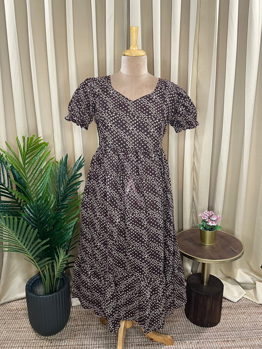 Cocoa Mosaic Feeding Frill Frock
