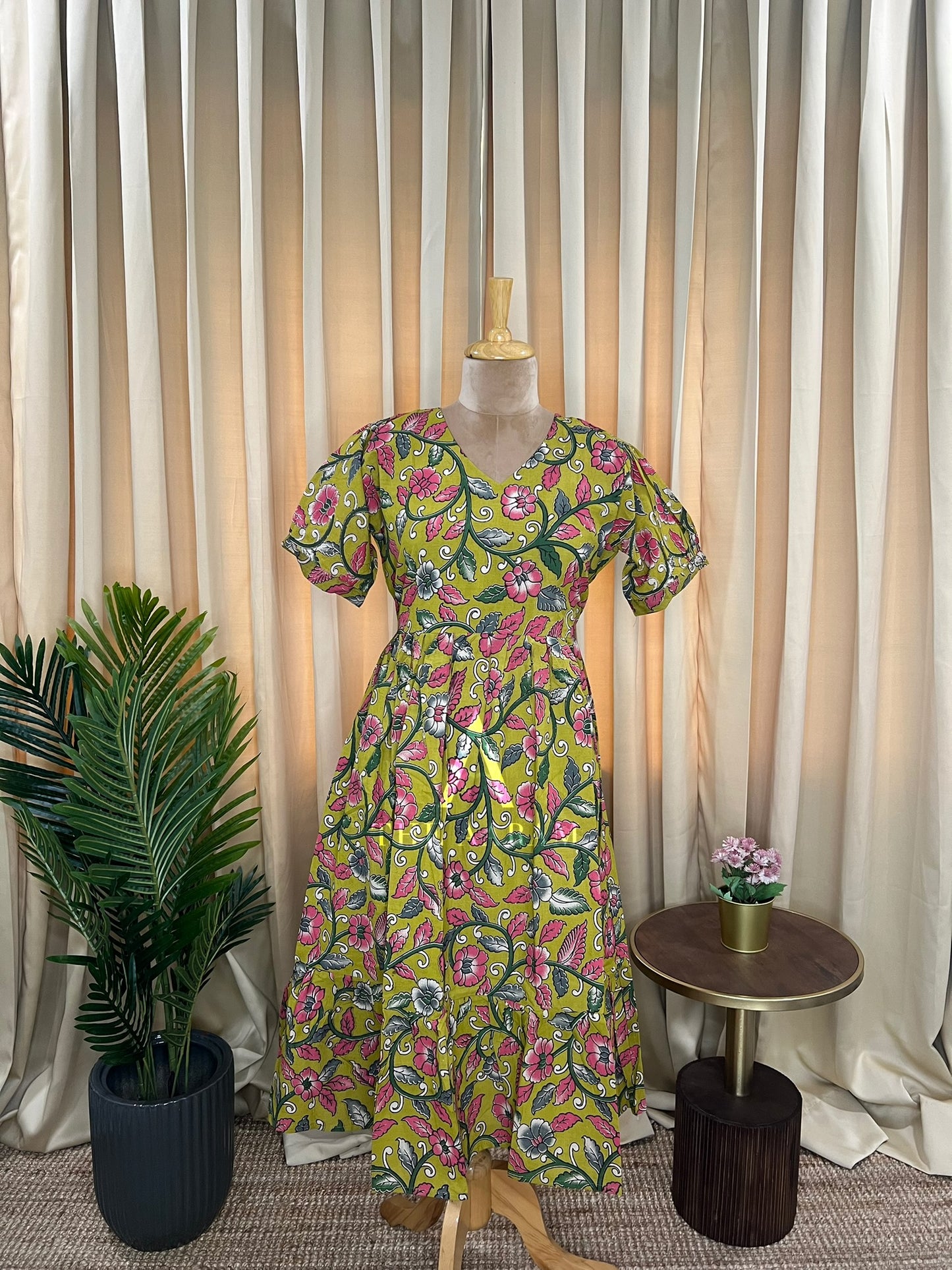 Kalamkari Cotton Frock - KCF08