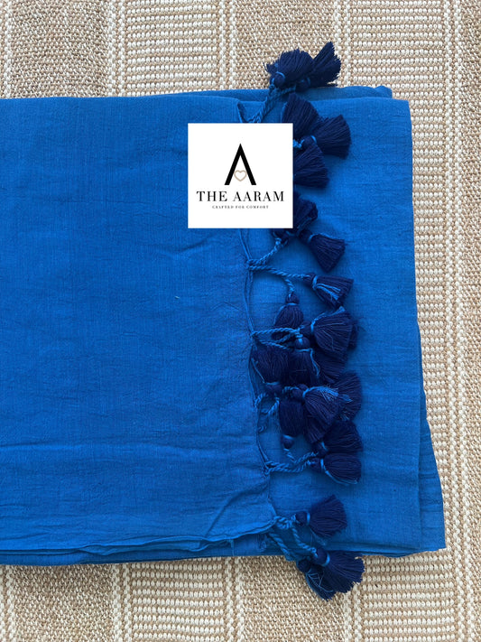 Neelambara Khadi Mulmul Saree