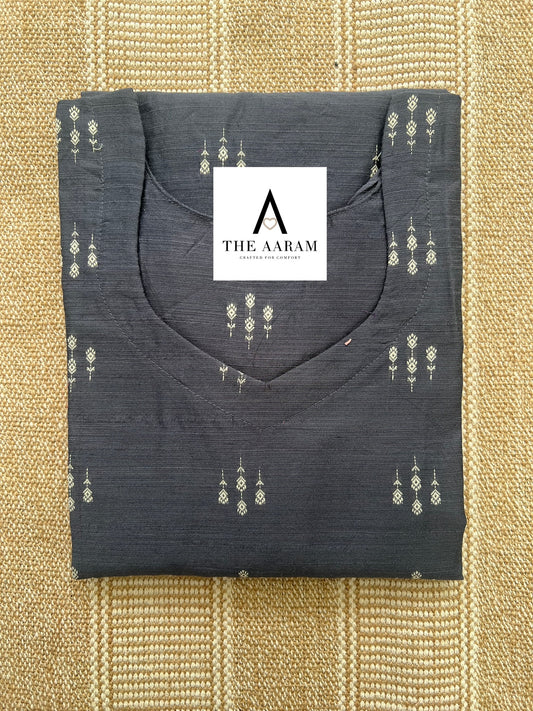 Raw Silk Straight-Cut Kurti - 02