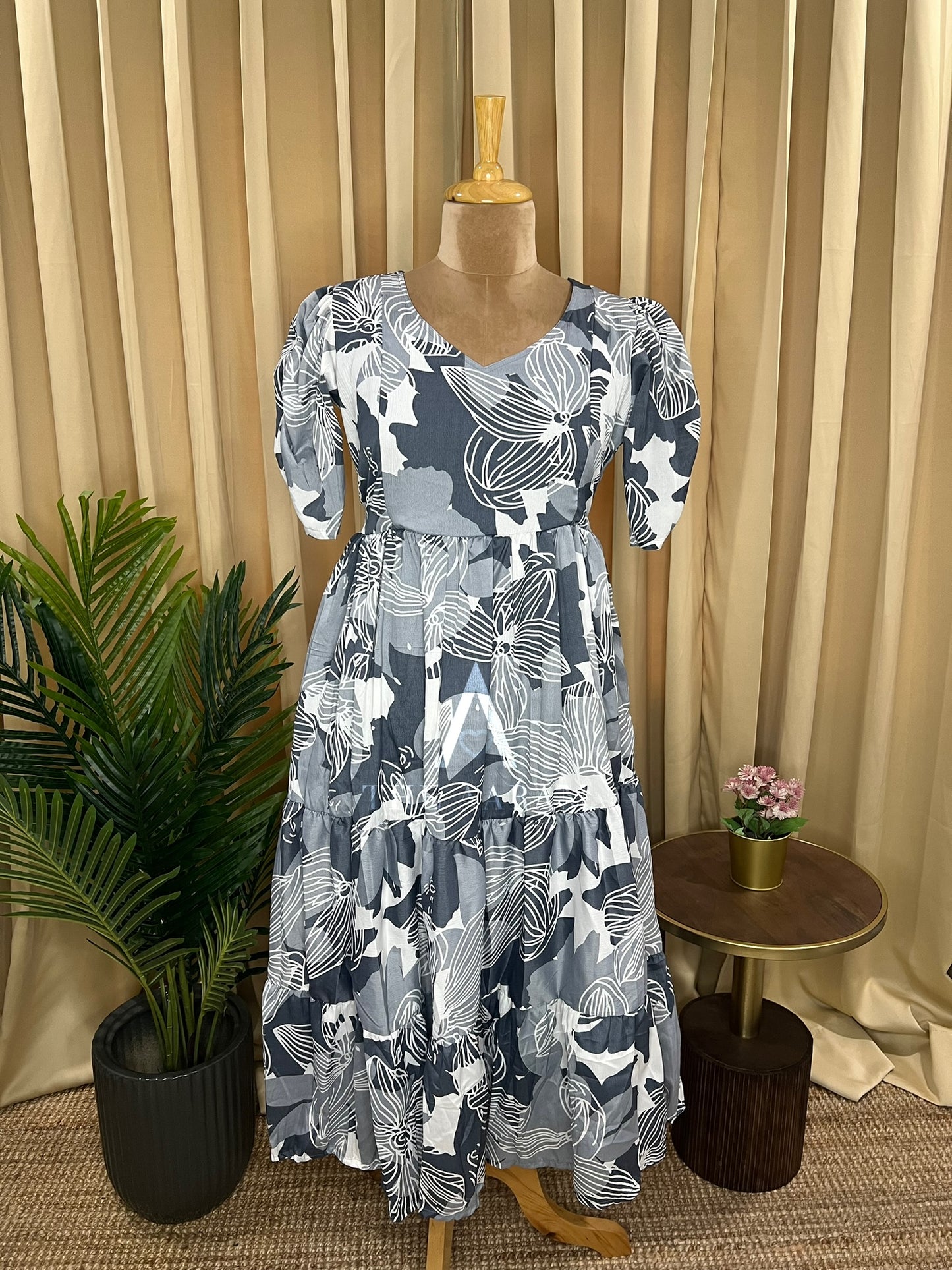 Delta Crepe Feeding Frock - 05
