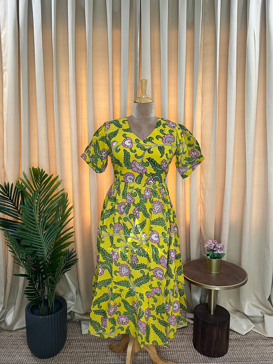 Kalamkari Cotton Frock - KCF14