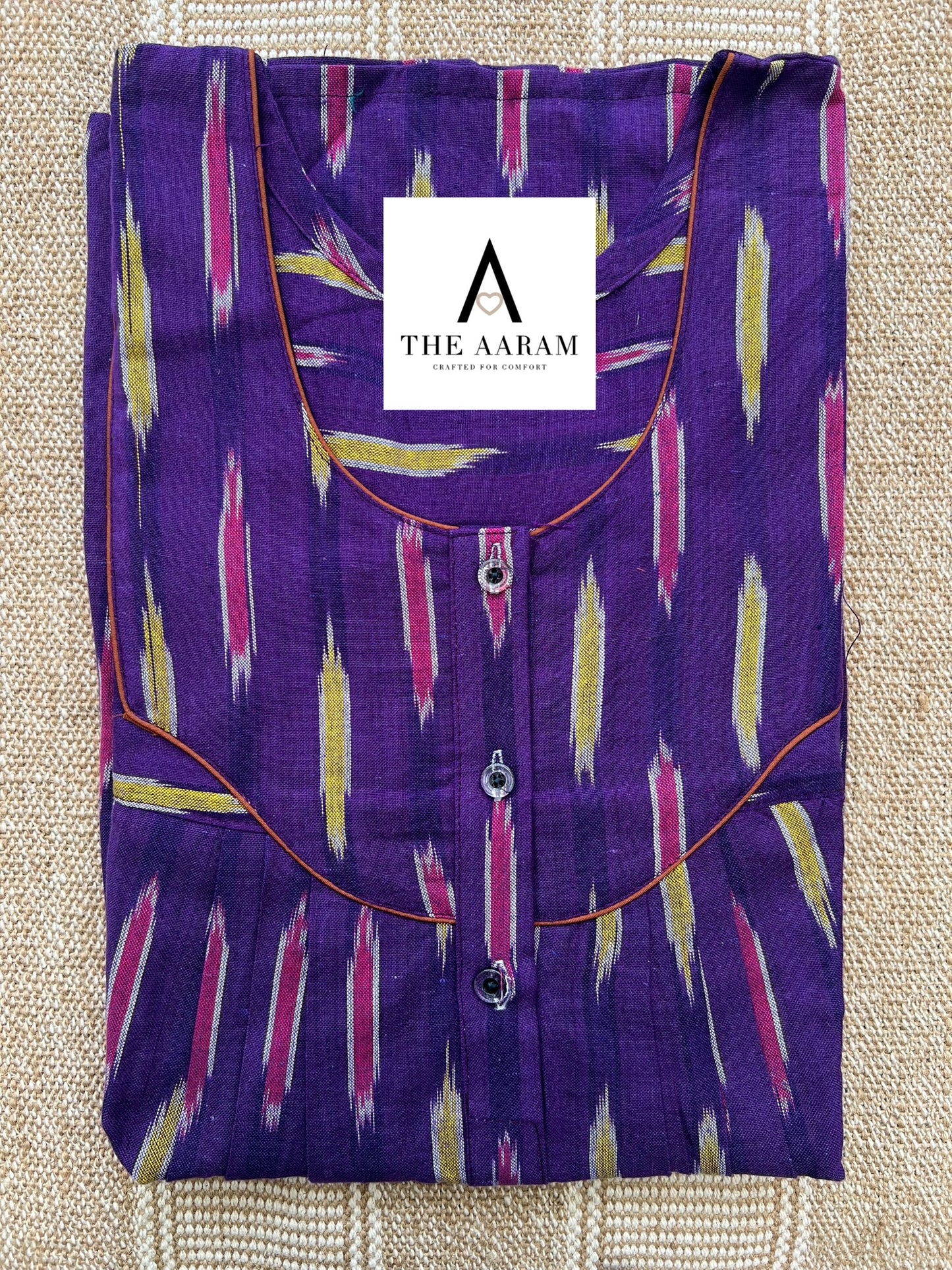 Ikkat Cotton Nighty – IC21