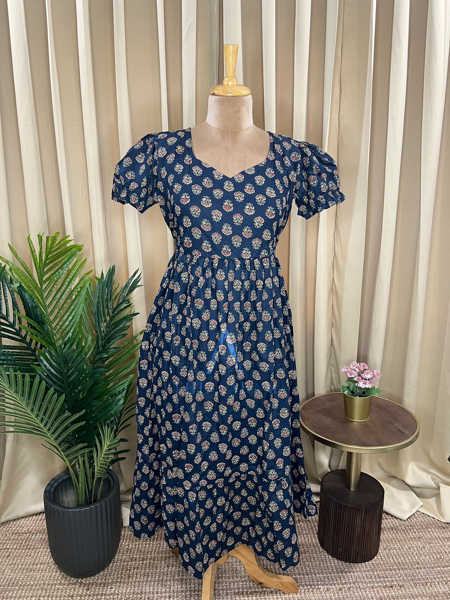Indigo Blossom Feeding Frill Frock