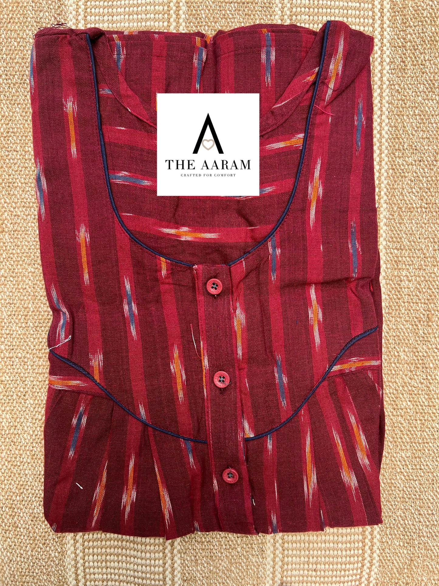 Ikkat Cotton Nighty – IC24