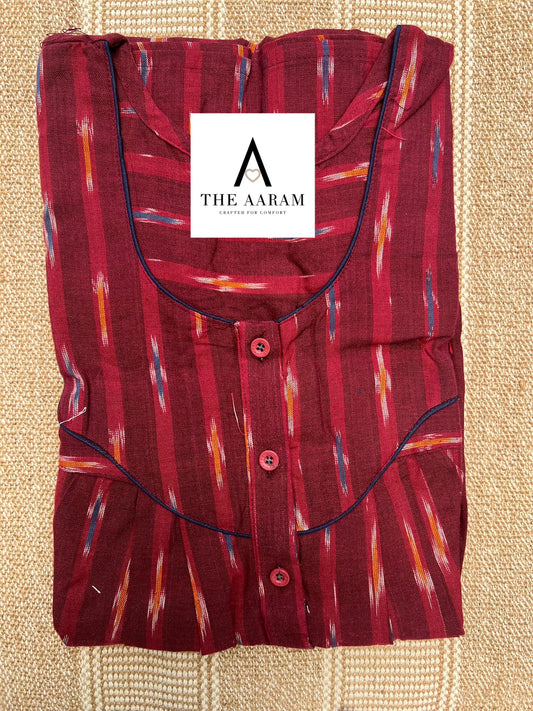 Ikkat Cotton Nighty – IC24