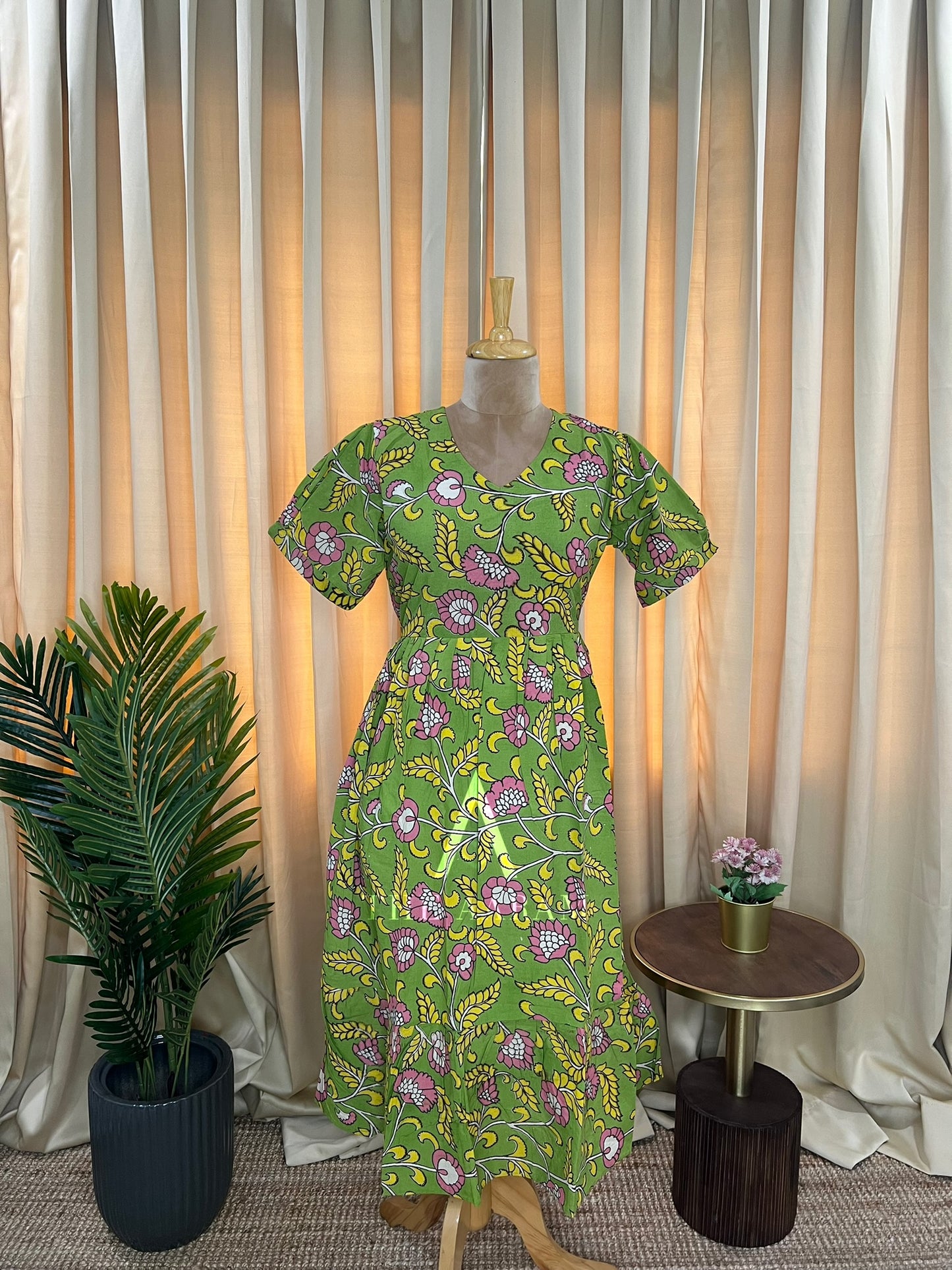 Kalamkari Cotton Frock - KCF15