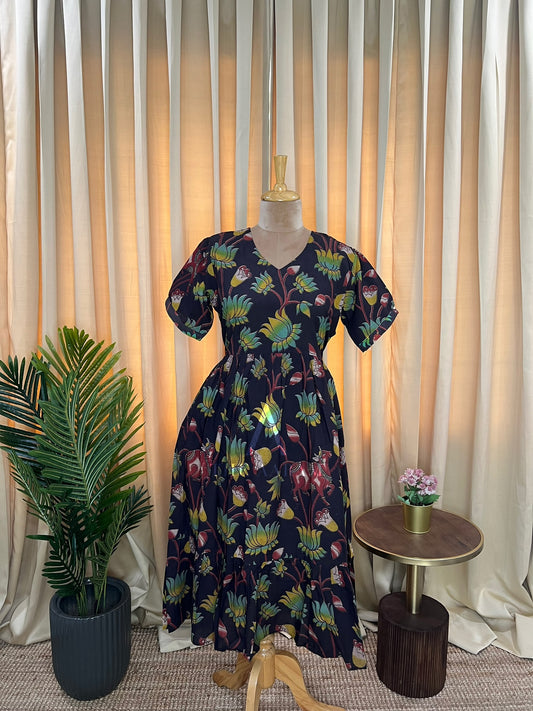 Kalamkari Cotton Frock - KCF11