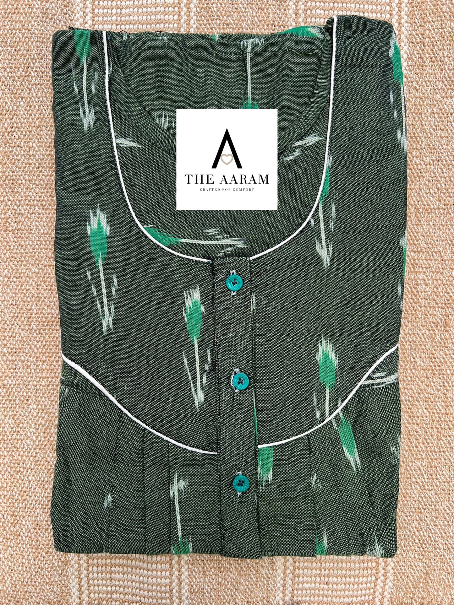 Ikkat Cotton Nighty – IC26