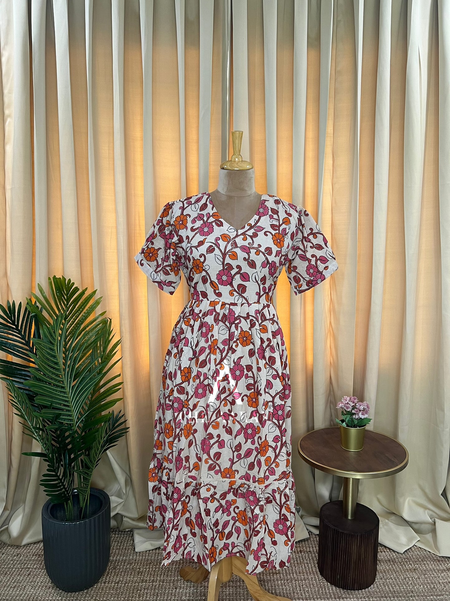 Kalamkari Cotton Frock - KCF16