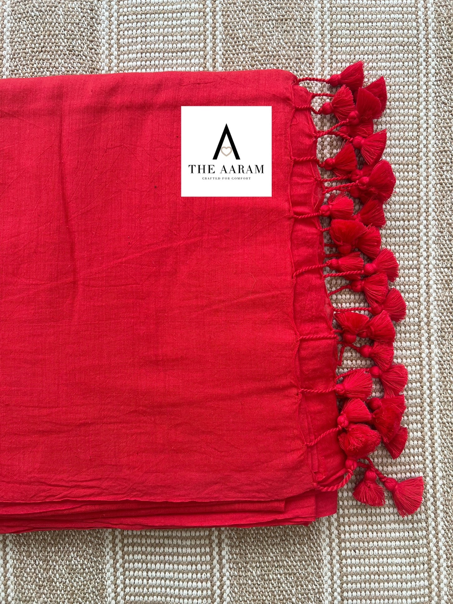 Kumkum Khadi Mulmul Saree