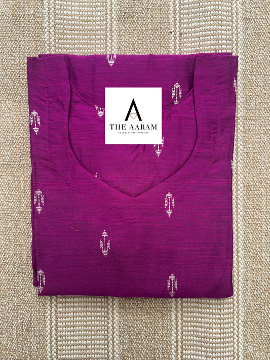 Raw Silk Straight-Cut Kurti - 06