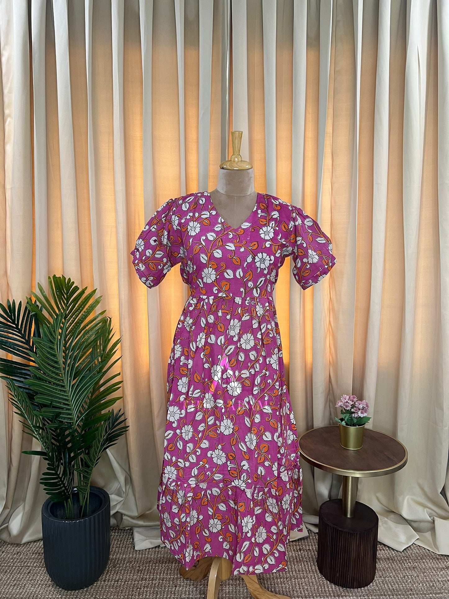Kalamkari Cotton Frock - KCF17