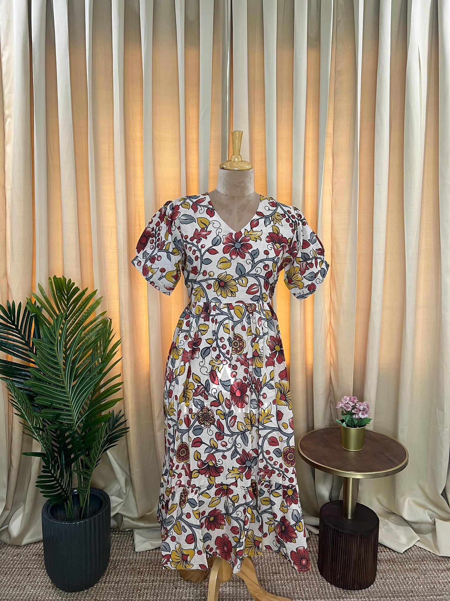 Kalamkari Cotton Frock - KCF20