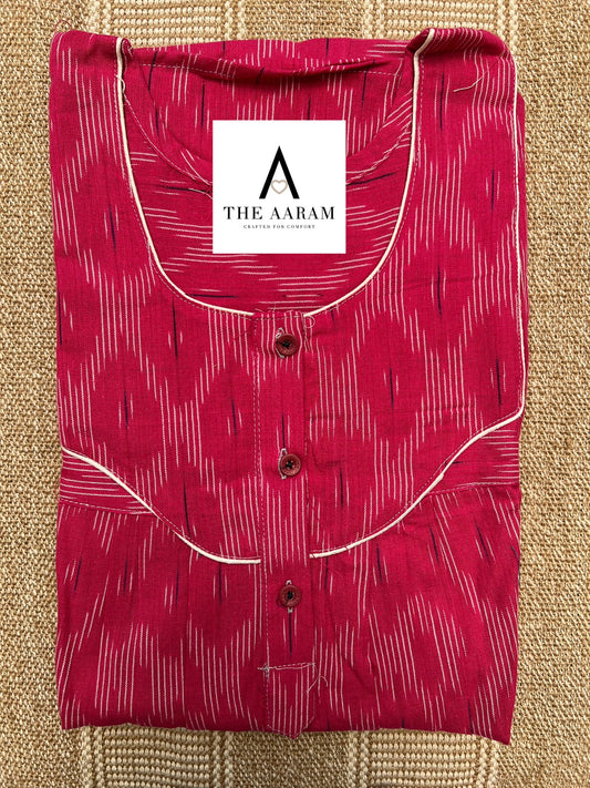 Ikkat Cotton Nighty – IC29